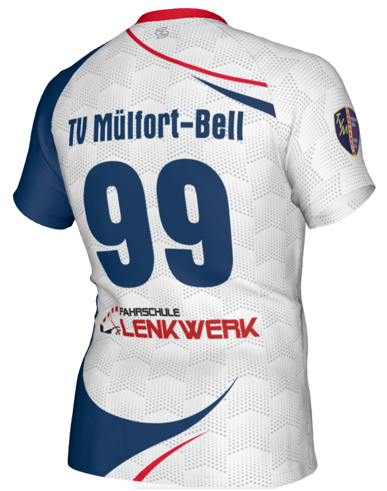 Volleyball Trikot TV Mülfort-Bell Mönchengladbach - Sponsor Fahrschule Lenkwerk Mönchengladbach - Rücken